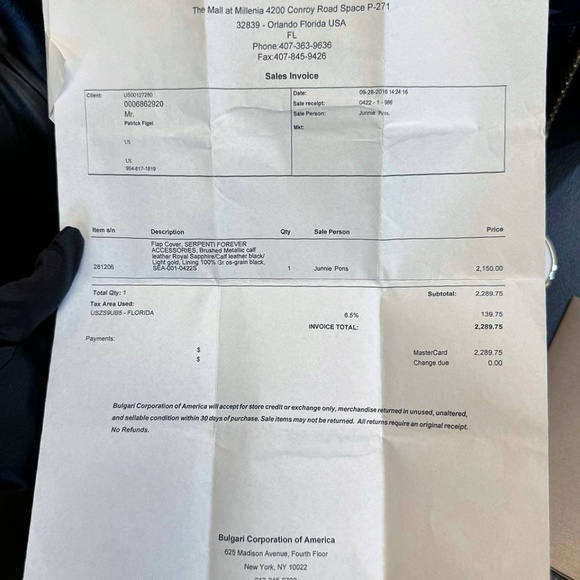 Bvlgari Serpenti Forever Square Crossbody Shoulder Bag Brushed Metallic calf - Picture 13 of 13